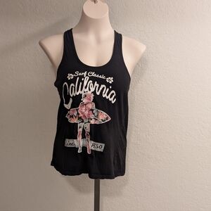 Reserved Surf Classic California Women's Medium Black Tank Top Since 1850